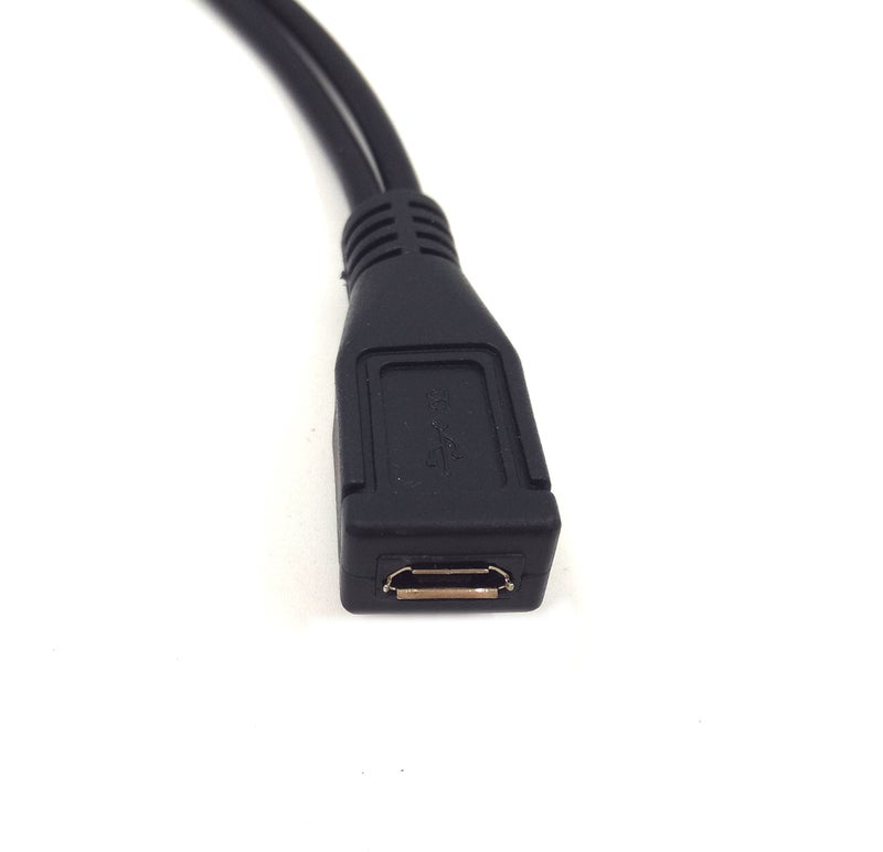 Wpeng Qaoquda Micro USB 1 to 2 Y Splitter Cable, 1Feet Micro USB Female to Dual Male 90 Degree Angle Converter High Speed Charging Cable (Micro 1F/2M) - Image 3